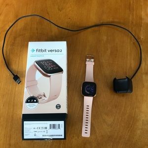 Rose Gold Fitbit Versa 2 Exercise Tracker